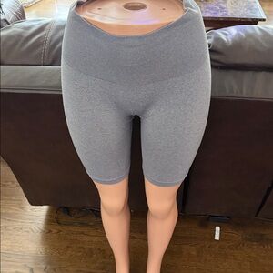 NVGTN Heather Gray High-Rise Bike Shorts